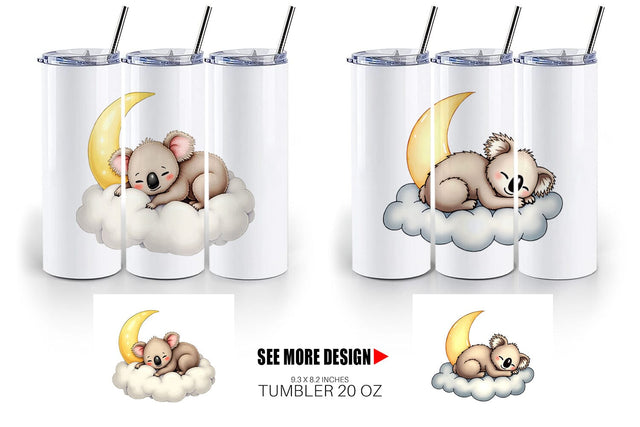 Tumbler Sleepy Koala Sublimation artnoy 