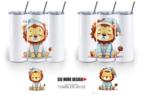 Tumbler Sleepy Lion Sublimation artnoy 