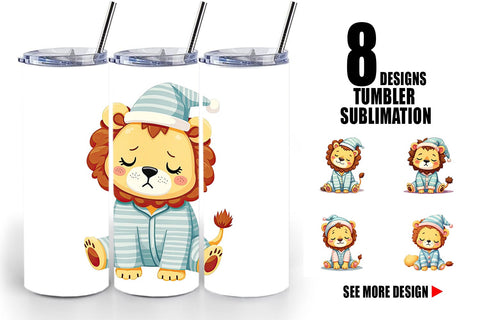 Tumbler Sleepy Lion Sublimation artnoy 