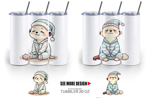Tumbler Sleepy Meerkat Sublimation artnoy 