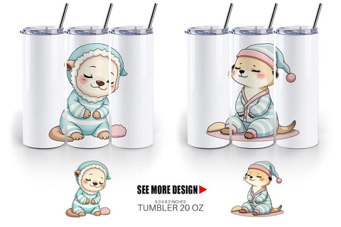 Tumbler Sleepy Meerkat Sublimation artnoy 