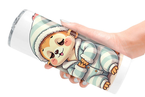 Tumbler Sleepy Meerkat Sublimation artnoy 