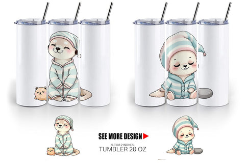 Tumbler Sleepy Meerkat Sublimation artnoy 