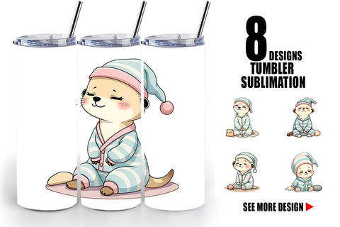 Tumbler Sleepy Meerkat Sublimation artnoy 