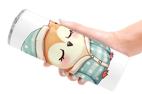 Tumbler Sleepy Owl Sublimation artnoy 