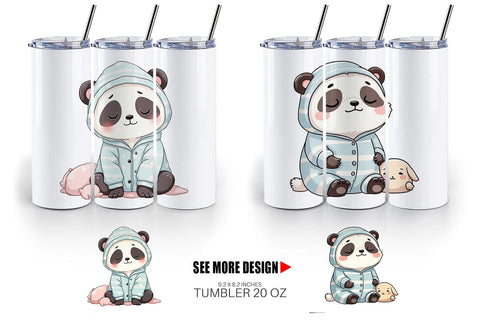 Tumbler Sleepy Panda Sublimation artnoy 