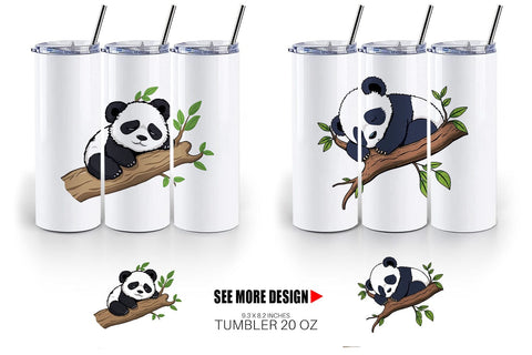 Tumbler Sleepy Panda Sublimation artnoy 