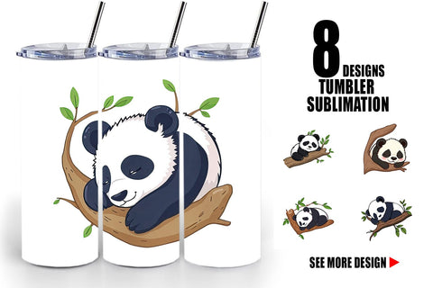 Tumbler Sleepy Panda Sublimation artnoy 