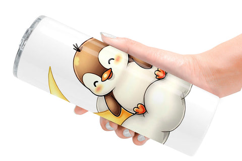 Tumbler Sleepy Penguin Cloud Sublimation artnoy 