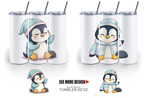 Tumbler Sleepy Penguin Sublimation artnoy 