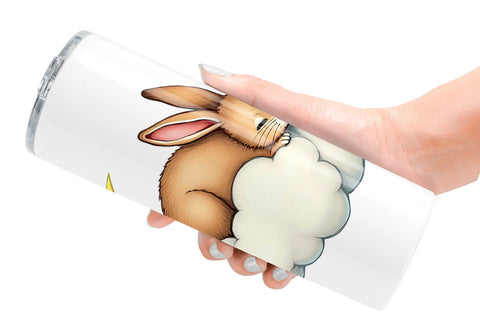 Tumbler Sleepy Rabbit Cloud Sublimation artnoy 