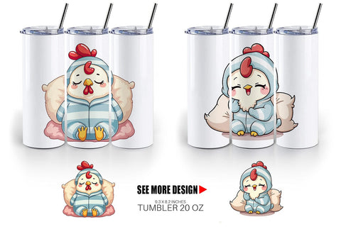 Tumbler Sleepy Rooster Sublimation artnoy 
