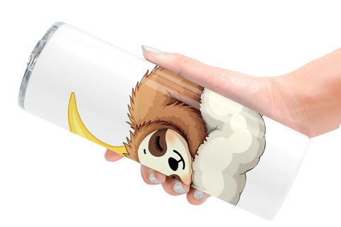 Tumbler Sleepy Sloth Cloud Sublimation artnoy 