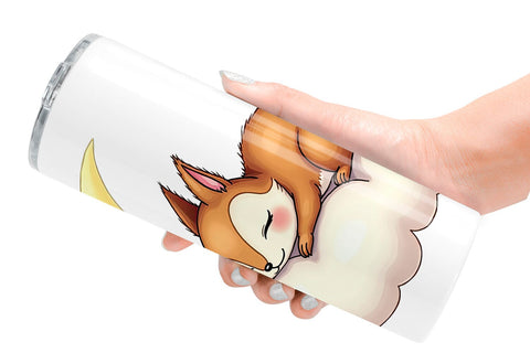 Tumbler Sleepy Squirrel Cloud Sublimation artnoy 