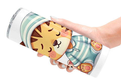 Tumbler Sleepy Tiger Sublimation artnoy 