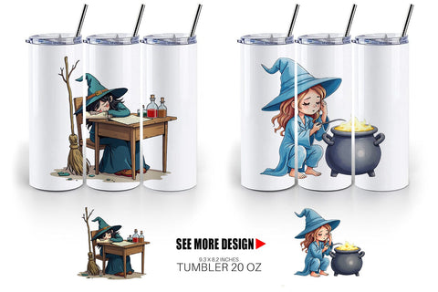 Tumbler Sleepy Witch Intern Sublimation artnoy 