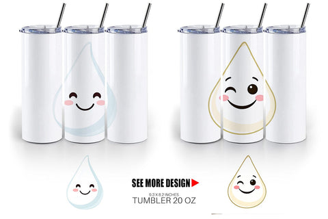 Tumbler Smiling Milk Drop Sublimation artnoy 