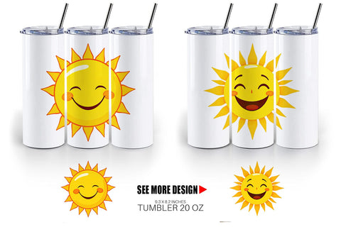 Tumbler Smiling Sun Sublimation artnoy 