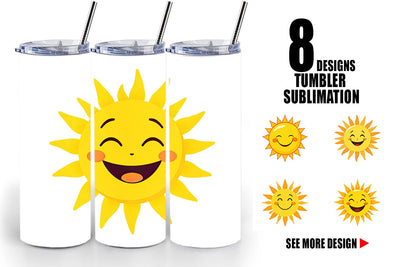 Tumbler Smiling Sun Sublimation artnoy 