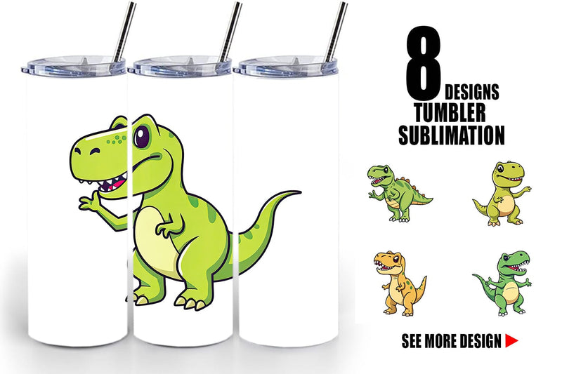 Tumbler Smiling T-Rex Sublimation artnoy 