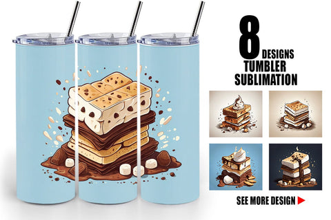 Tumbler S'mores Sublimation artnoy 