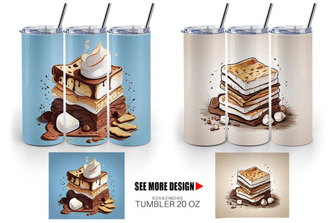 Tumbler S'mores Sublimation artnoy 