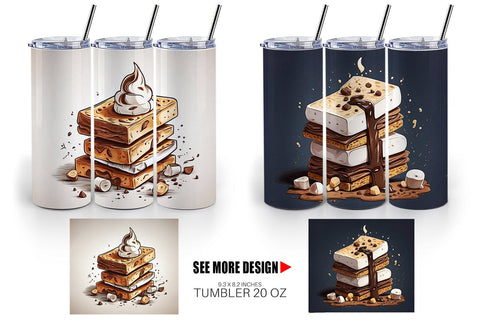 Tumbler S'mores Sublimation artnoy 