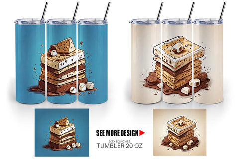 Tumbler S'mores Sublimation artnoy 