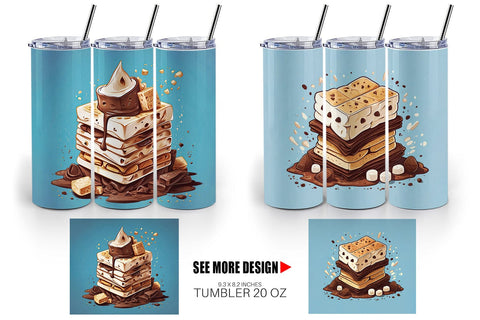 Tumbler S'mores Sublimation artnoy 