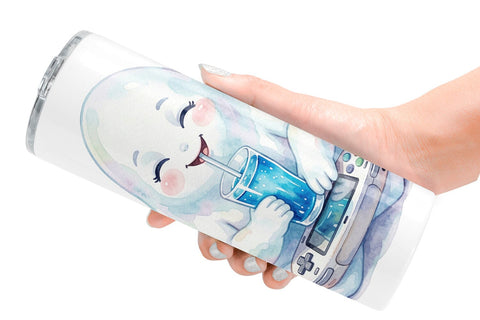 Tumbler Snack Time Gamer Ghost Sublimation artnoy 