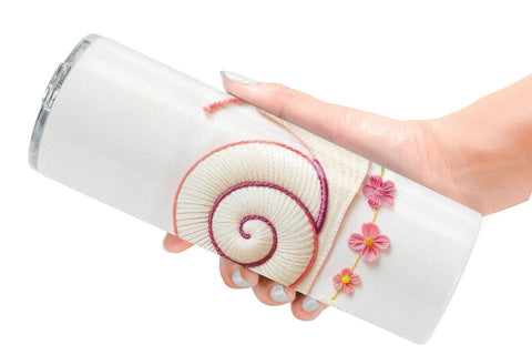 Tumbler Snail Embroidery Sublimation artnoy 