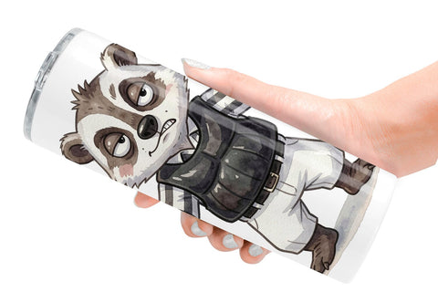 Tumbler Snarky Baseball Catcher Watercolor Sublimation artnoy 