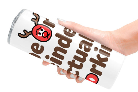 Tumbler Snarky Reindeer Holiday Sublimation artnoy 
