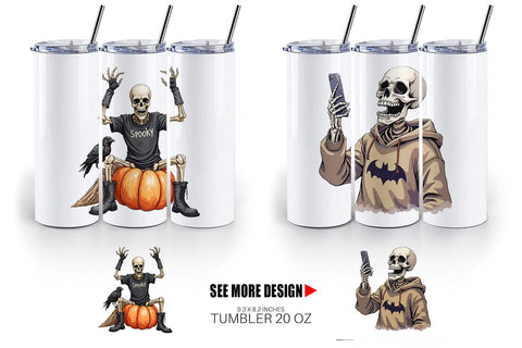 Tumbler Snarky Skeleton Sublimation artnoy 