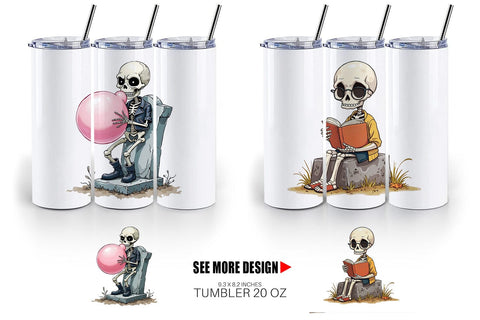 Tumbler Snarky Skeleton Sublimation artnoy 