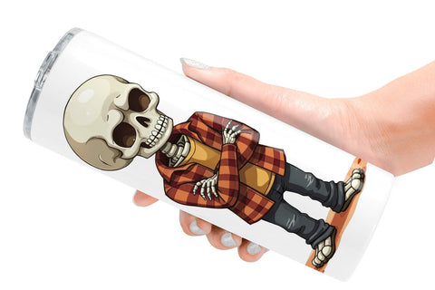 Tumbler Snarky Skeleton Sublimation artnoy 