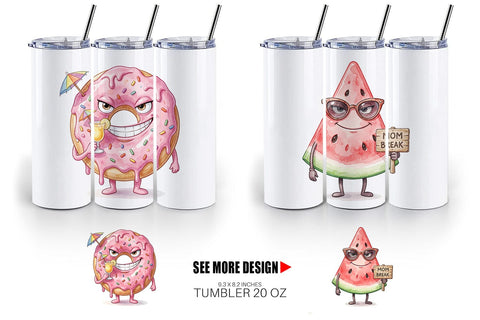 Tumbler Snarky Summer Treat Moods Sublimation artnoy 