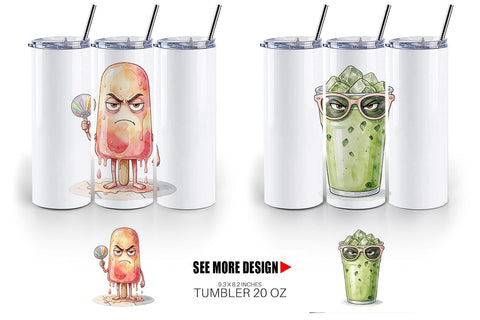 Tumbler Snarky Summer Treat Moods Sublimation artnoy 