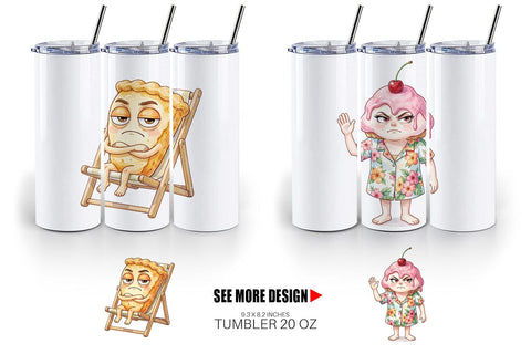Tumbler Snarky Summer Treat Moods Sublimation artnoy 