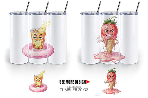 Tumbler Snarky Summer Treat Moods Sublimation artnoy 