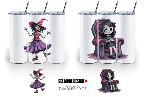 Tumbler Snarky Zombie Doll Sublimation artnoy 