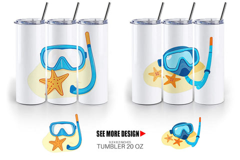Tumbler Snorkel Mask Sublimation artnoy 