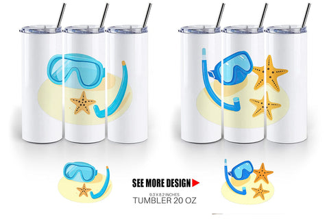 Tumbler Snorkel Mask Sublimation artnoy 