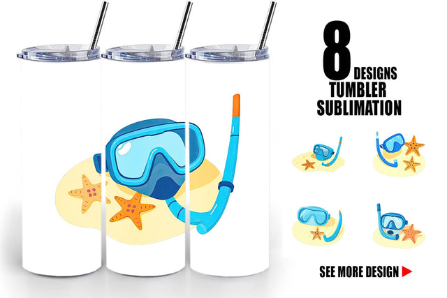 Tumbler Snorkel Mask Sublimation artnoy 