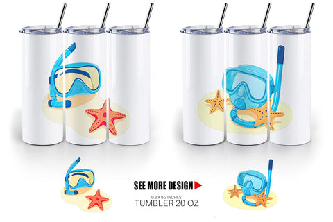 Tumbler Snorkel Mask Sublimation artnoy 