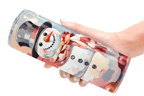 Tumbler Snowman Painting Sublimation artnoy 