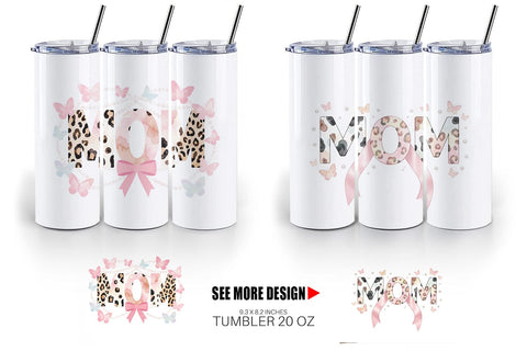 Tumbler Soft Pastel MOM Animal Print Sublimation artnoy 