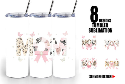 Tumbler Soft Pastel MOM Animal Print Sublimation artnoy 