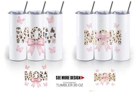 Tumbler Soft Pastel MOM Animal Print Sublimation artnoy 