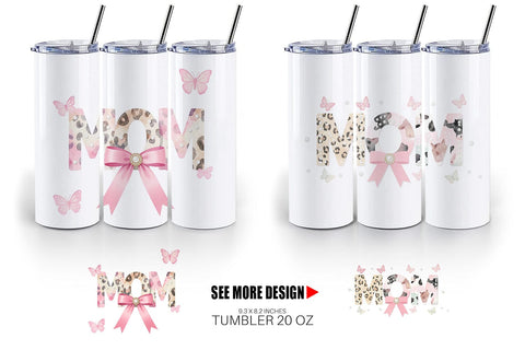 Tumbler Soft Pastel MOM Animal Print Sublimation artnoy 
